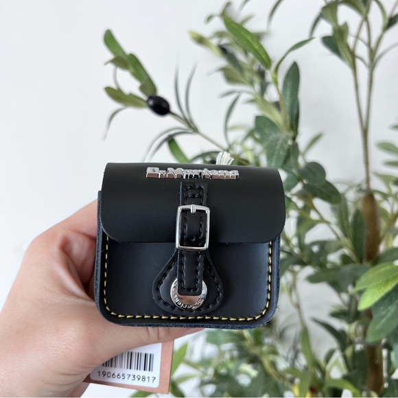 Dr. Martens Black Leather Mini Bag Keychain - Picture 2 of 6